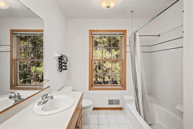 11691 115th St N, Grant, MN 55082 - full bathroom featuring vanity, tile patterned floors, and shower / bathtub combination with curtain