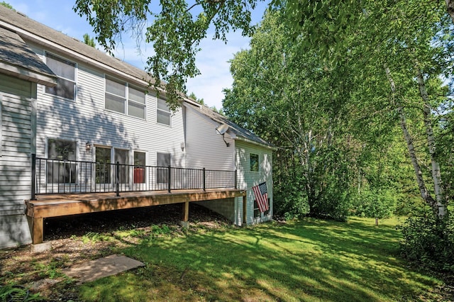 11691 115th St N, Grant, MN 55082 - view of grassy yard with a wooden deck