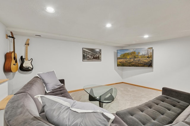 5737 20th Ave S, Minneapolis, MN 55417 - carpeted living area featuring recessed lighting
