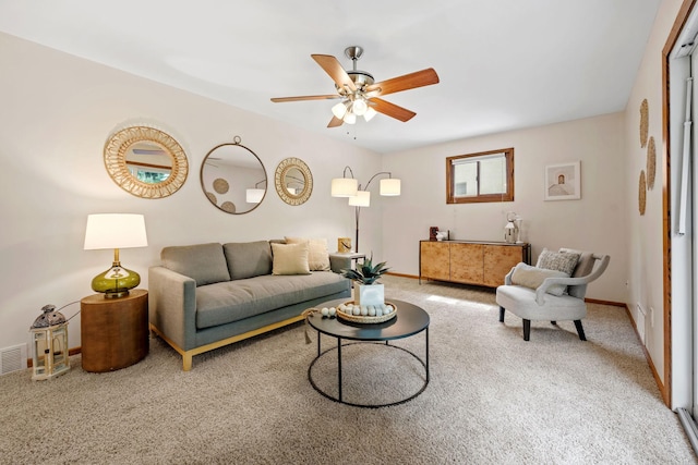 1762 Canyon Ln, New Brighton, MN 55112 - living room with carpet flooring and ceiling fan