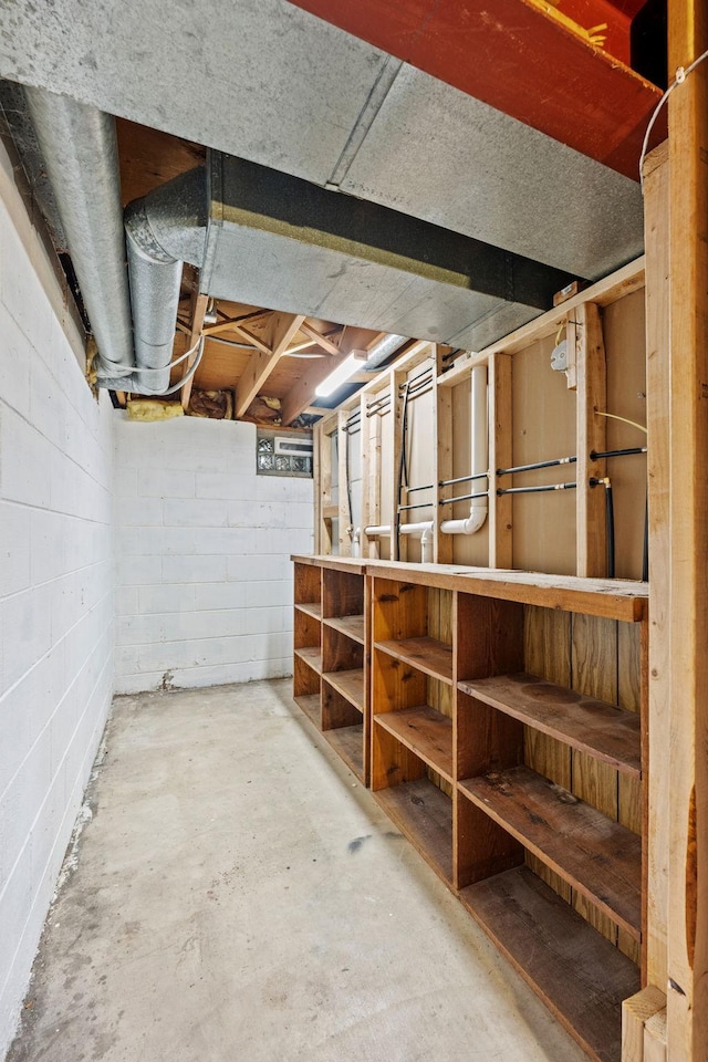 1762 Canyon Ln, New Brighton, MN 55112 - unfinished basement featuring concrete block wall