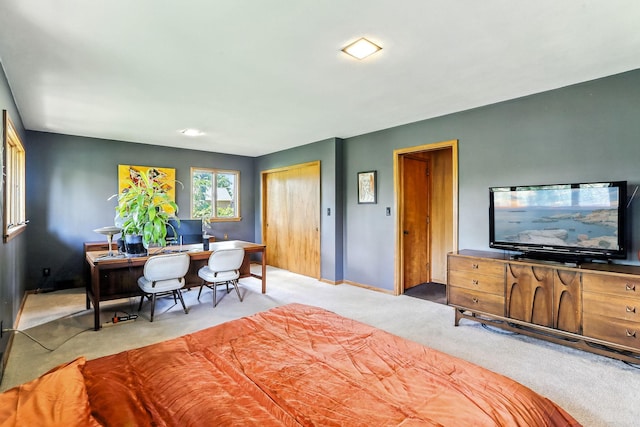 789 Viking Dr E, Little Canada, MN 55117 - carpeted bedroom featuring an office area and a closet