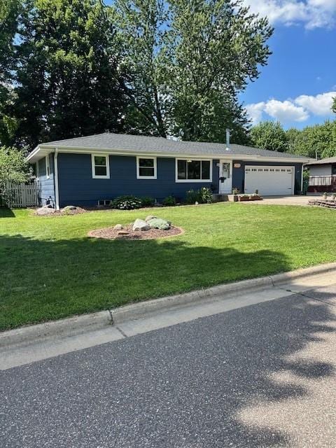5025 Wilshire Blvd, Crystal, MN 55429 - ranch-style house with an attached garage and concrete driveway