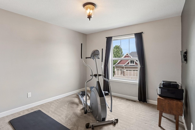 6287 Fountain Ln N, Maple Grove, MN 55311 - workout area featuring light carpet and baseboards
