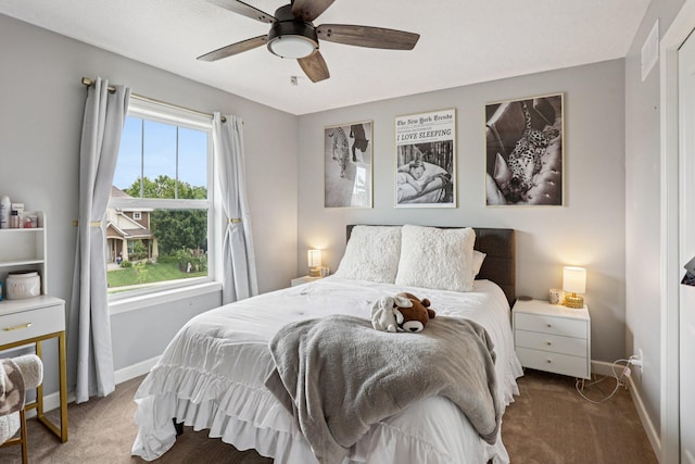 6287 Fountain Ln N, Maple Grove, MN 55311 - bedroom featuring carpet floors and a ceiling fan