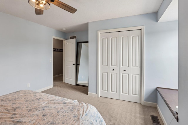 6287 Fountain Ln N, Maple Grove, MN 55311 - bedroom with carpet flooring, a closet, and ceiling fan