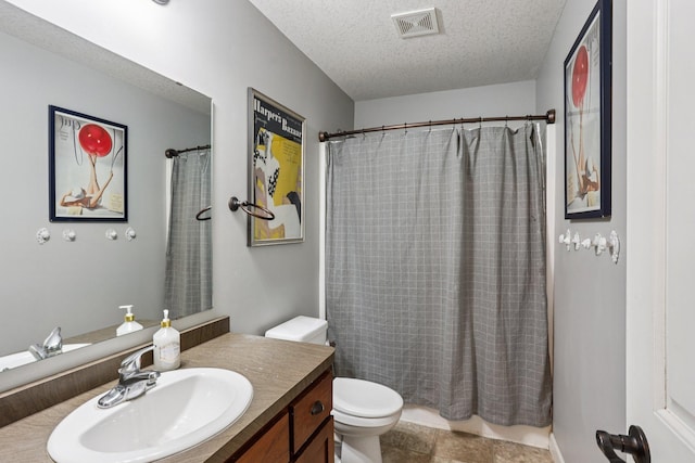 6287 Fountain Ln N, Maple Grove, MN 55311 - bathroom with vanity, a textured ceiling, and a shower with curtain