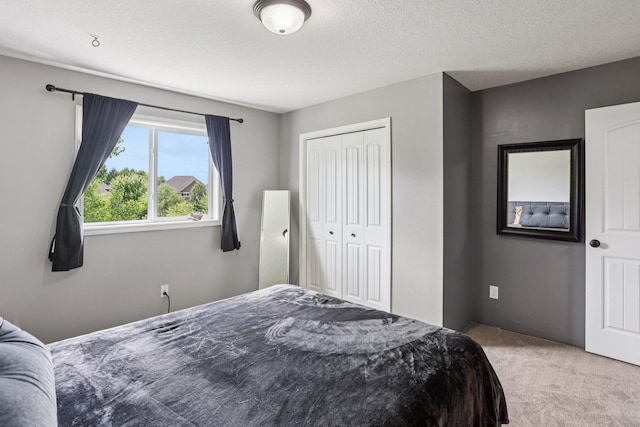 6287 Fountain Ln N, Maple Grove, MN 55311 - carpeted bedroom featuring a closet and a textured ceiling