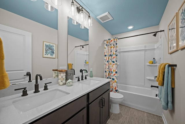 7249 Large Ave NE, Otsego, MN 55301 - bathroom featuring double vanity and shower / bath combo