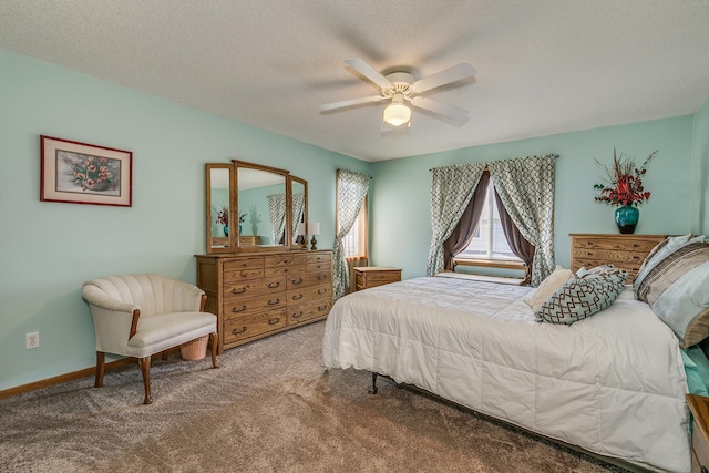 15126 Cimarron Way, Rosemount, MN 55068 - carpeted bedroom with a textured ceiling and ceiling fan