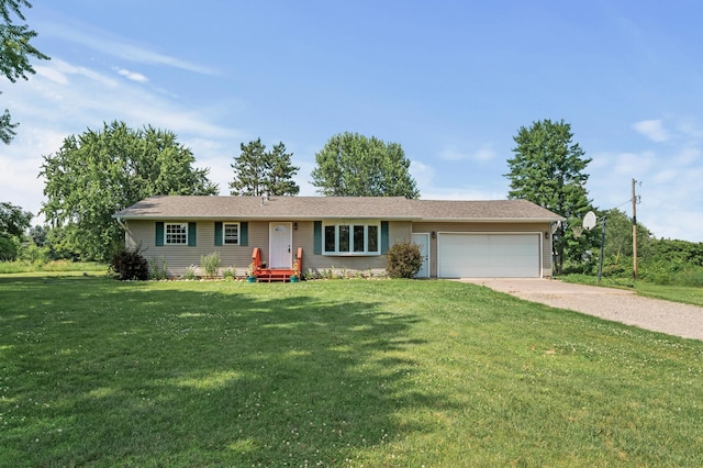 7635 165th Ave NE, Columbus, MN 55025 - ranch-style house featuring concrete driveway, an attached garage, and a front yard