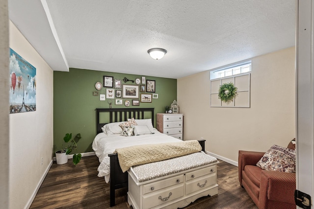 7635 165th Ave NE, Columbus, MN 55025 - bedroom with a textured ceiling and dark wood-style floors
