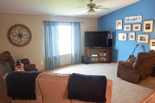 1120 Madisson St, Alexandria, MN 56308 - living area featuring a ceiling fan and baseboards