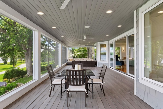 2462 Lafayette Rd, Minnetonka Beach, MN 55391 - deck with outdoor dining space and an outdoor living space
