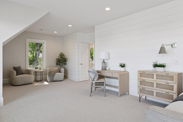 2462 Lafayette Rd, Minnetonka Beach, MN 55391 - carpeted home office with recessed lighting