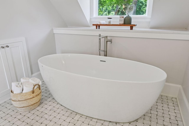 2462 Lafayette Rd, Minnetonka Beach, MN 55391 - full bath with a soaking tub and tile patterned flooring