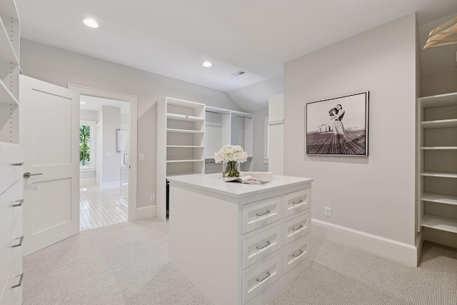 2462 Lafayette Rd, Minnetonka Beach, MN 55391 - walk in closet with light carpet and vaulted ceiling