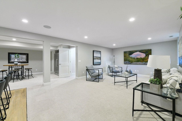 2462 Lafayette Rd, Minnetonka Beach, MN 55391 - living room with recessed lighting and light carpet