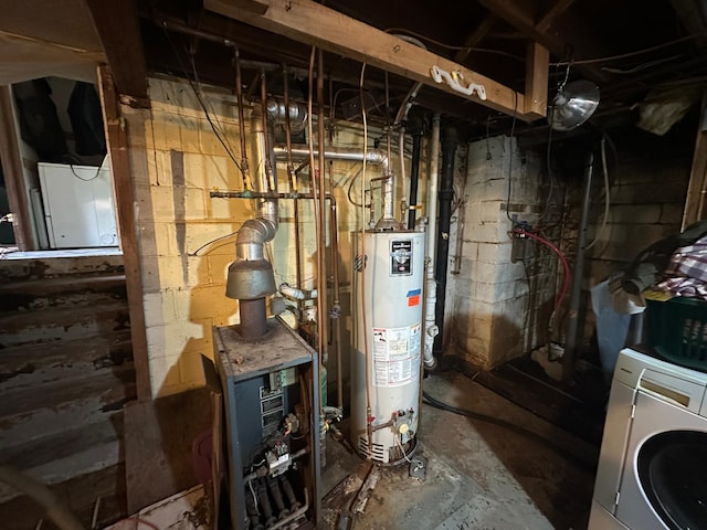 402 Grouse St, Sandstone, MN 55072 - utilities with water heater and washer / clothes dryer