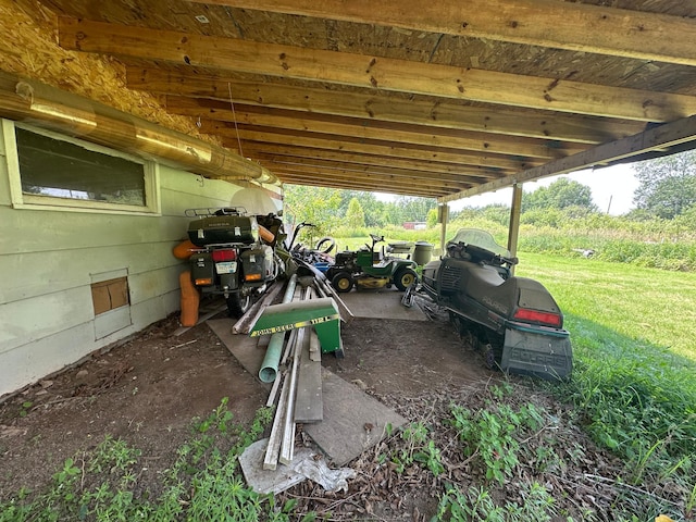 402 Grouse St, Sandstone, MN 55072 - view of patio with an attached carport