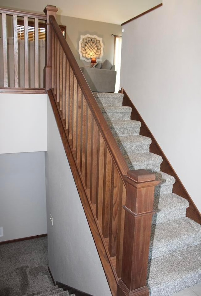 2007 Pratt Cir, Saint Peter, MN 56082 - stairs with carpet flooring