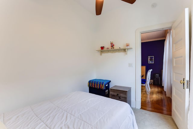 1520 Elliot Ave Unit 4, Minneapolis, MN 55404 - bedroom with ceiling fan and carpet