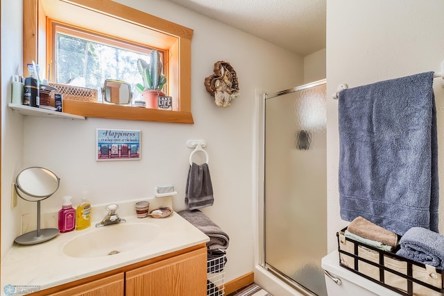 12104 County Highway 17, Lake View Twp, MN 56501 - full bathroom featuring a shower stall and vanity