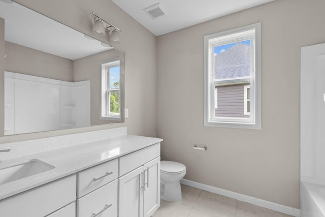 5370 Fountain Ln N, Plymouth, MN 55446 - bathroom with vanity and tile patterned floors