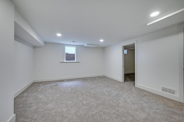 4416 46th Ave S, Minneapolis, MN 55406 - below grade area with carpet and recessed lighting