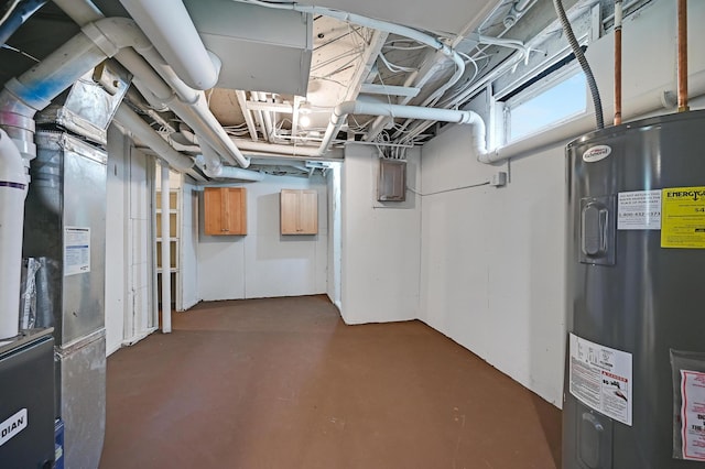 4416 46th Ave S, Minneapolis, MN 55406 - unfinished basement featuring electric water heater and electric panel