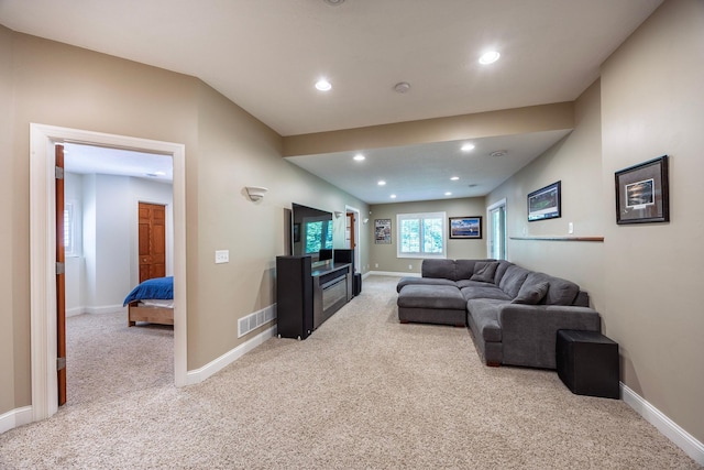 5108 Drummond Rd, Mound, MN 55364 - living room with carpet flooring and recessed lighting