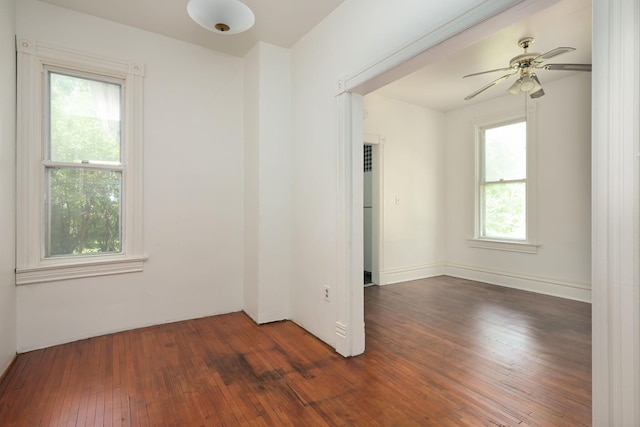 129 Morton St E, Saint Paul, MN 55107 - spare room with dark wood finished floors and ceiling fan
