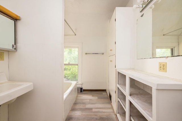 129 Morton St E, Saint Paul, MN 55107 - bathroom with a bath and wood finished floors