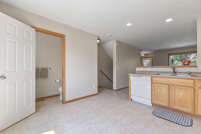 4964 Emmit Dr N Unit 3, Hugo, MN 55038 - kitchen featuring dishwasher, recessed lighting, light tile patterned flooring, and light countertops