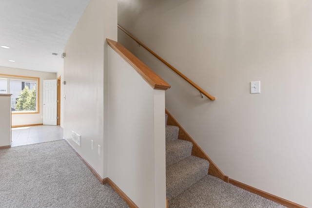 4964 Emmit Dr N Unit 3, Hugo, MN 55038 - stairway featuring carpet and recessed lighting