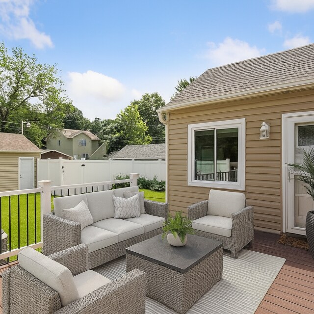 3137 Hampshire Ave S, Saint Louis Park, MN 55426 - wooden deck with outdoor lounge area