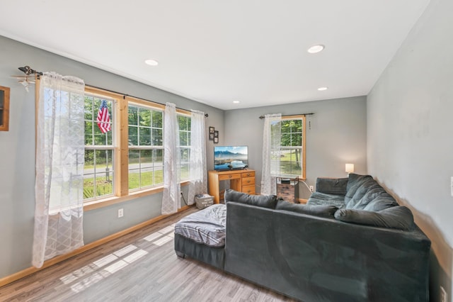 11711 County Rd, B, Lake Nebagamon, WI 54849 - living room with wood finished floors and recessed lighting