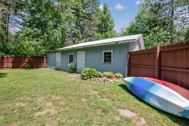 11711 County Rd, B, Lake Nebagamon, WI 54849 - view of outdoor structure featuring a fenced backyard