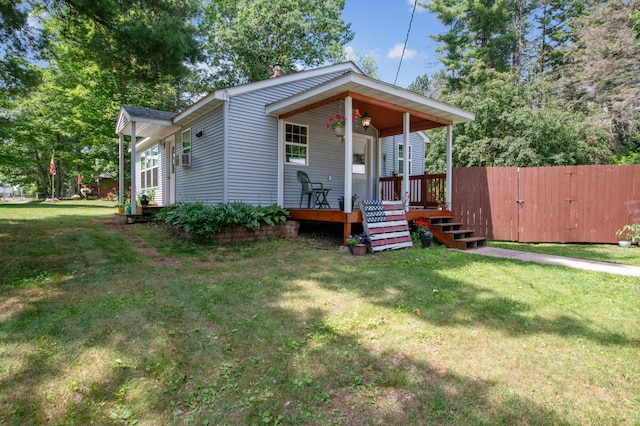 11711 County Rd, B, Lake Nebagamon, WI 54849 - bungalow with ceiling fan and a porch