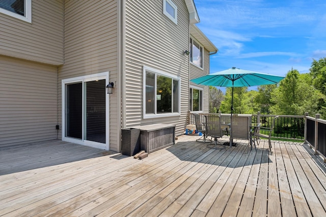 24000 Helium Ct, Forest Lake, MN 55025 - wooden terrace featuring outdoor dining space