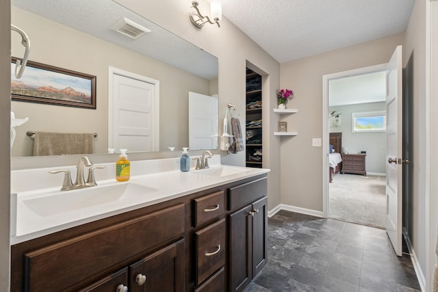 24000 Helium Ct, Forest Lake, MN 55025 - full bathroom with double vanity, ensuite bath, and a textured ceiling