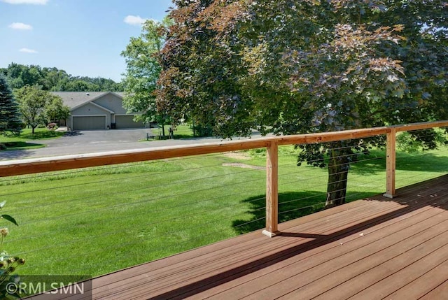 1217 83rd Ave, Lincoln Twp, WI 54001 - deck featuring a lawn