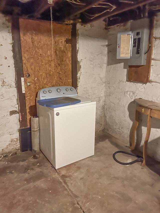 629 Farrington St, Saint Paul, MN 55103 - laundry area with washer / clothes dryer and electric panel