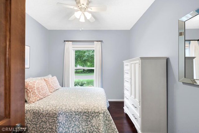 13840 Edenwood Way, Apple Valley, MN 55124 - bedroom with dark wood-type flooring and ceiling fan