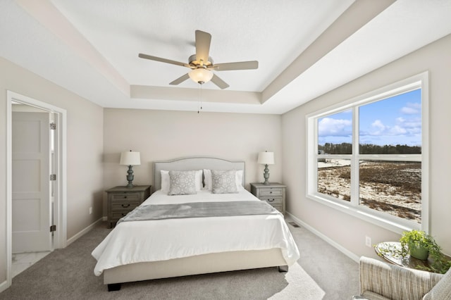 757 Greywood Blvd SW, Delano, MN 55328 - bedroom with a raised ceiling, carpet, and ceiling fan