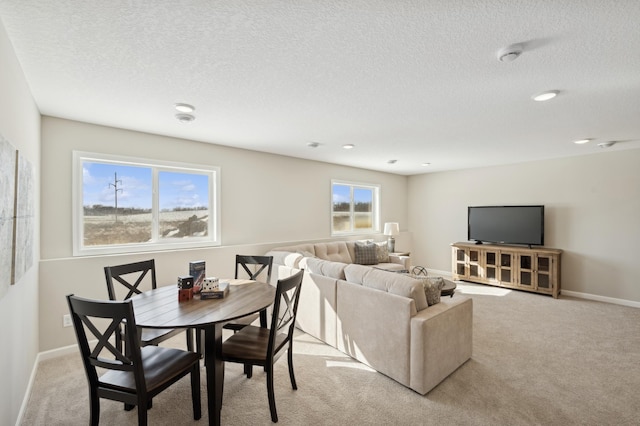757 Greywood Blvd SW, Delano, MN 55328 - dining area featuring light colored carpet and a textured ceiling