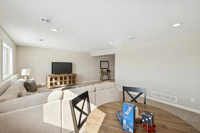 757 Greywood Blvd SW, Delano, MN 55328 - carpeted living area featuring baseboards and recessed lighting