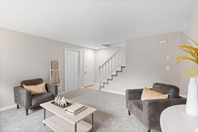 6494 Bonner Ct, Inver Grove Heights, MN 55076 - living room with carpet flooring and stairway