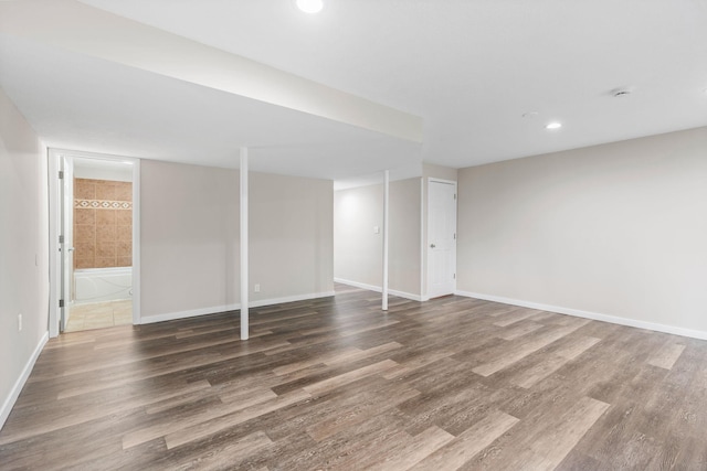 6494 Bonner Ct, Inver Grove Heights, MN 55076 - finished basement featuring wood finished floors and recessed lighting