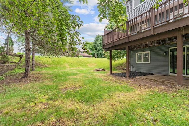 6494 Bonner Ct, Inver Grove Heights, MN 55076 - view of green lawn with a deck